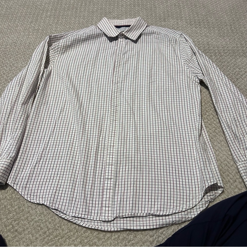 Five Four Men's Plaid Shirt - White and Brown